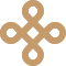 Gold ornamental knot-style design element