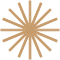 Golden sunburst decorative symbol
